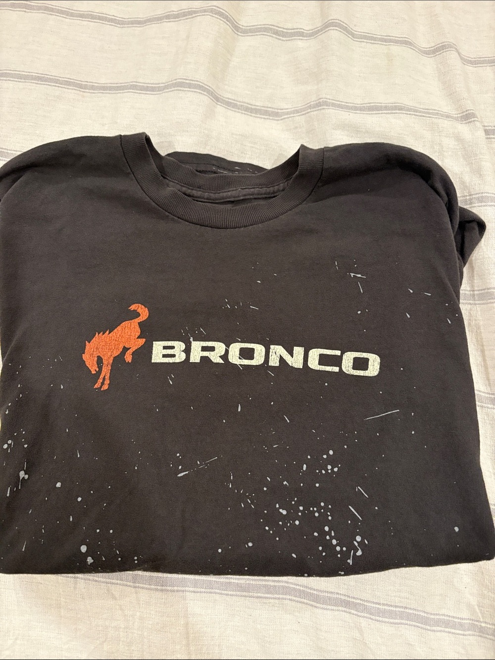 Ford Black T-Shirt with Orange Bronco Graphic